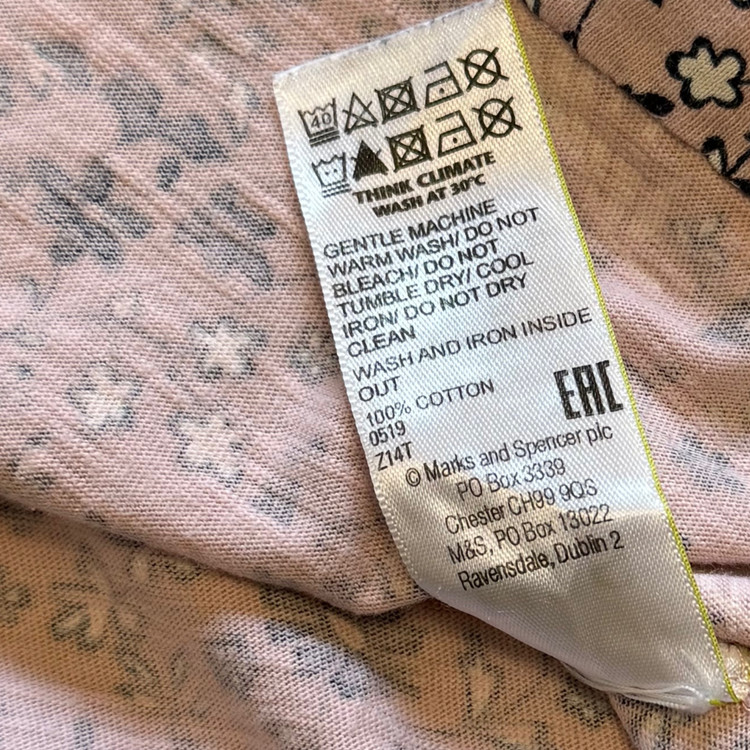 تیشرت یاسی گلگلی اورجینال ترکیه برند M&S COLLECTION